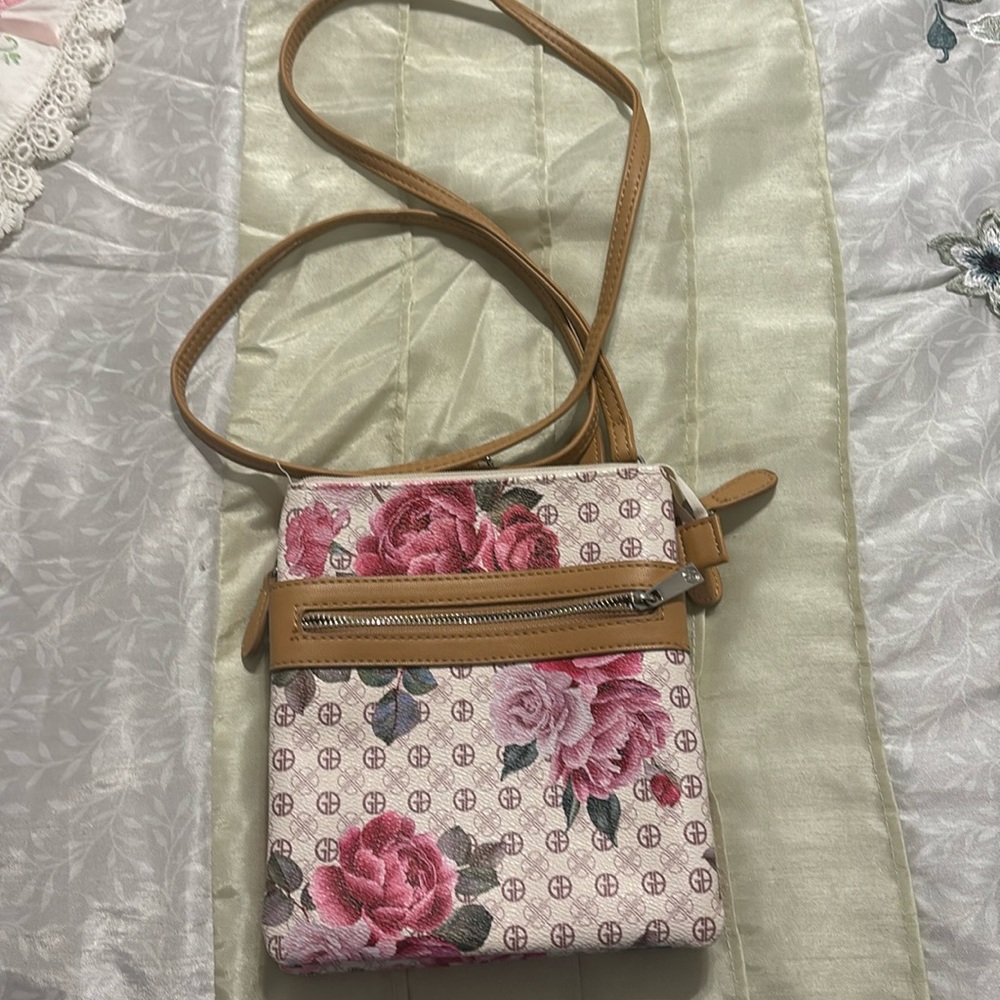 Crossbody Purse with Roses